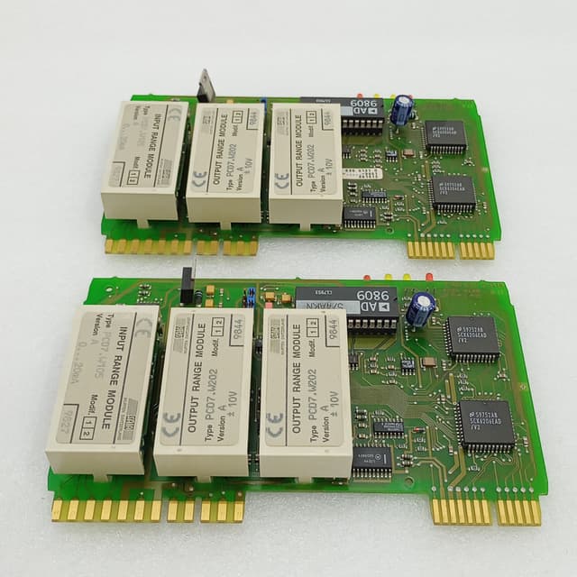 Saia-Burgess PCD4.W100 Analog I/O Module PCB w/ PCD7.W105 Input Module & PCD7.W202 Output Module