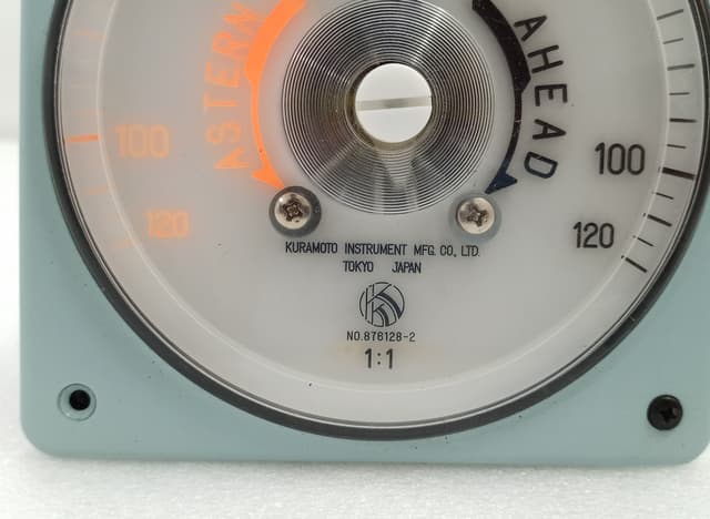 KURAMOTO Instrument 876128-2 RPM Indicator 1:1 Ahead 120-0-120 Astern / Japan #3