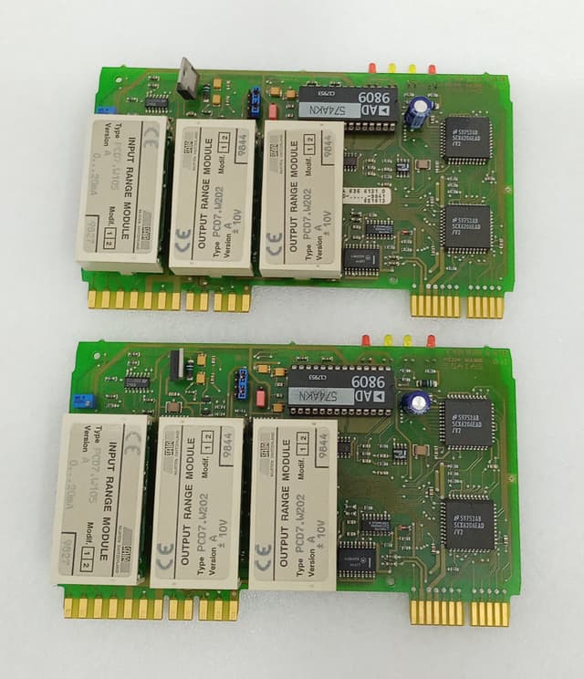 Saia-Burgess PCD4.W100 Analog I/O Module PCB w/ PCD7.W105 Input Module & PCD7.W202 Output Module