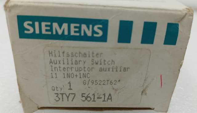Siemens 3TY7 561-1A and 3TY7 561-1B Auxiliary Switch 1NC+1NO