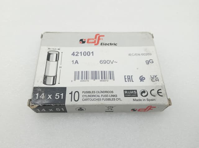 DF Electric Fuse 420001 1A , 420006 6A 690V Pack of 10