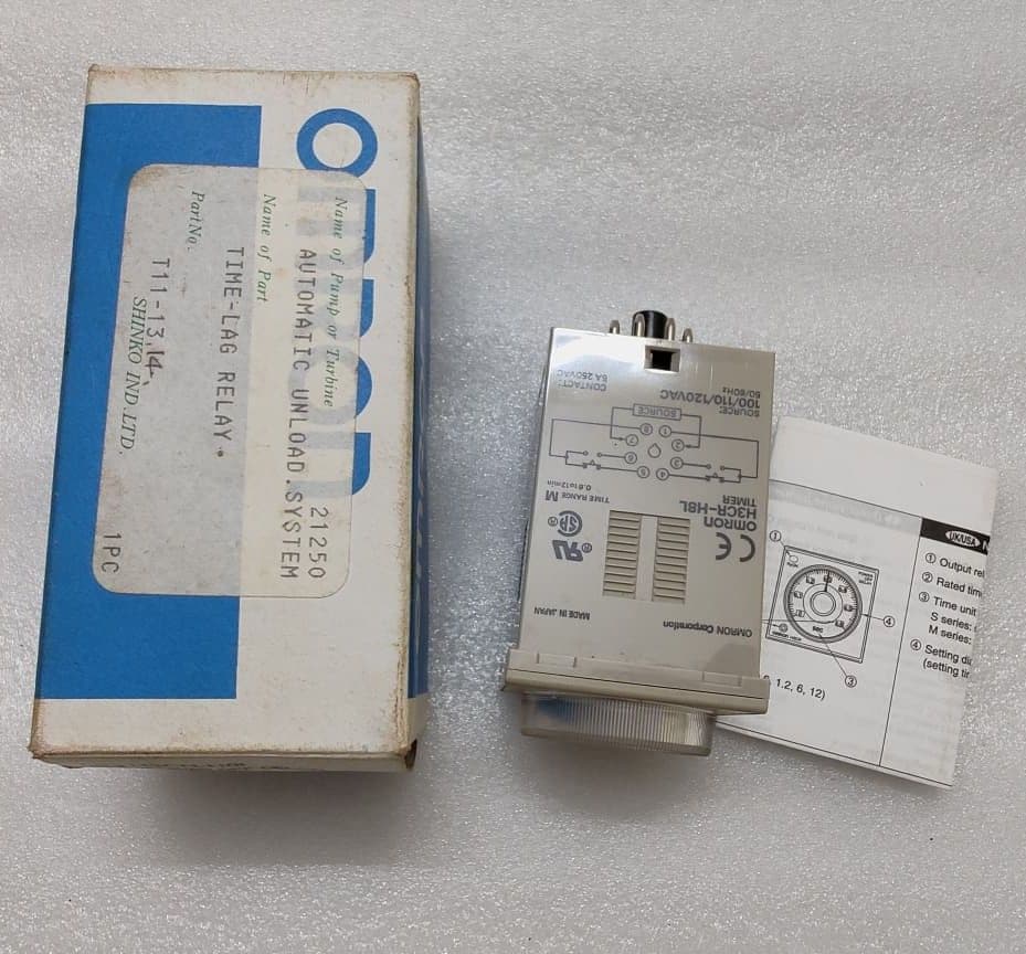 Omron H3CR-H8L Timer 0.6-12 min 100110120VAC 5060Hz Timer (Power off Delay)