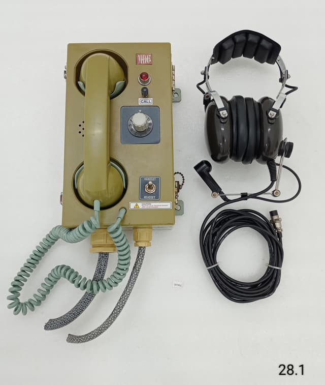 MRC LC-614G Marine Interphone Common Battery Telephone w MRC MR-2000 Headset Set
