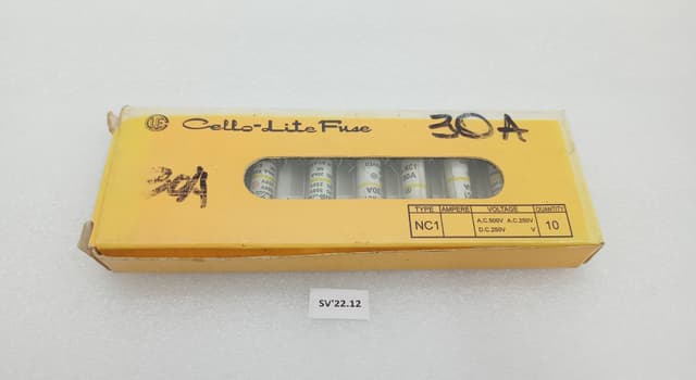 Cello-Lite NC1 Fuse 30A 500VAC 250VDC 20kA Glass Cartridge Fuse Box of 9