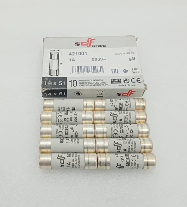 DF Electric Fuse 420001 1A , 420006 6A 690V Pack of 10