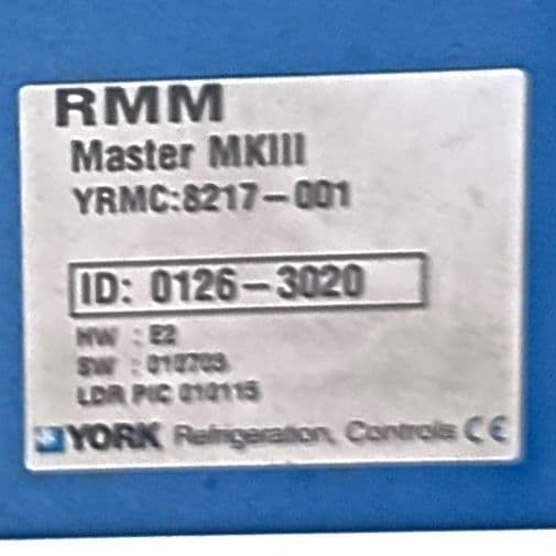 York Refrigeration RMM Master MKIII YRMC: 8217 – 001 Remote Monitoring Modem