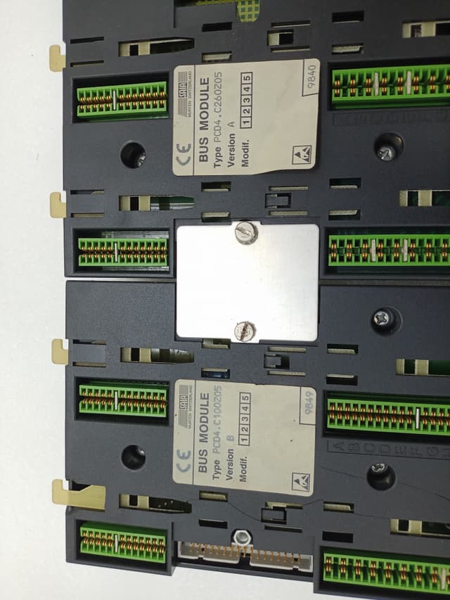 Saia PCD4 Backplane Assembly: PCD4.C100Z05 Ver B + PCD4.C260Z05 Ver A + PCD4.K21