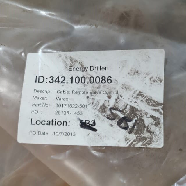 NOV 30171622-501 Rev. C Remote Valve Cable Control