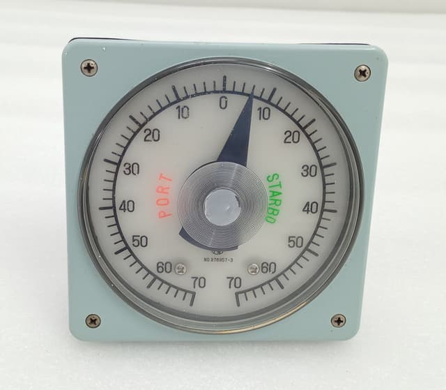 KURAMOTO Rudder Angle Indicator 70-0-70 Port/Starbd w TAMAGAWA TS4E12 Sync Motor