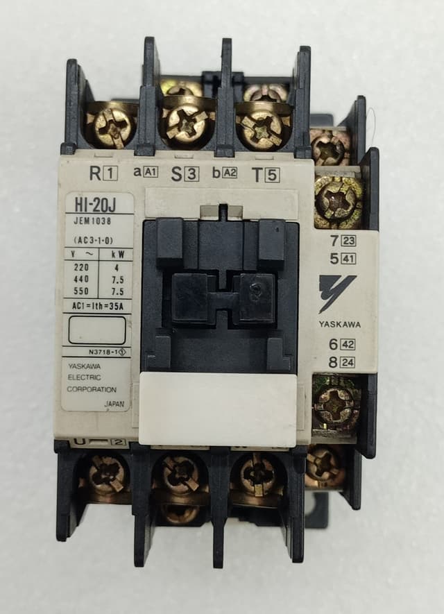 Yaskawa HI-20J Magnetic Contactor JEM 1038 3-Pole 35A 7.5kW Motor Starter 15HP