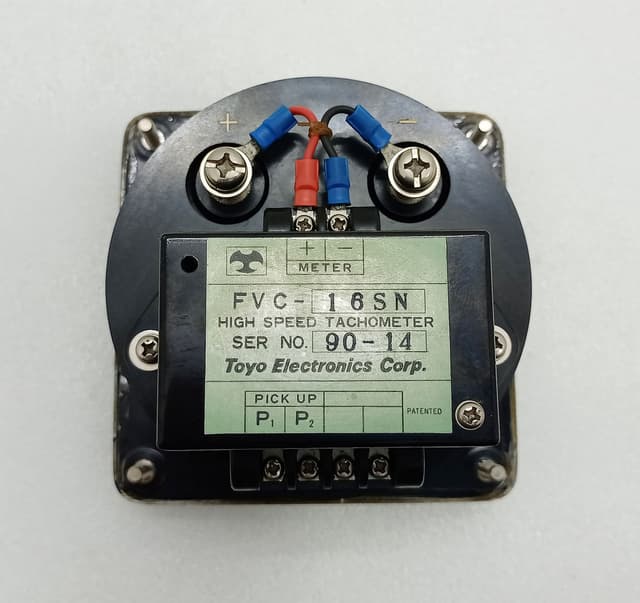 Toyo Electronics 0-16 x1000 RPM Meter DGf-110 w/ FVC-16SN HIGH SPEED TACHOMETER