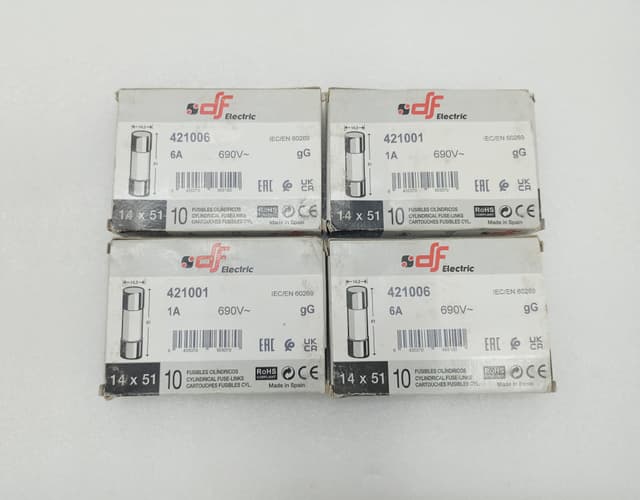 DF Electric Fuse 420001 1A , 420006 6A 690V Pack of 10