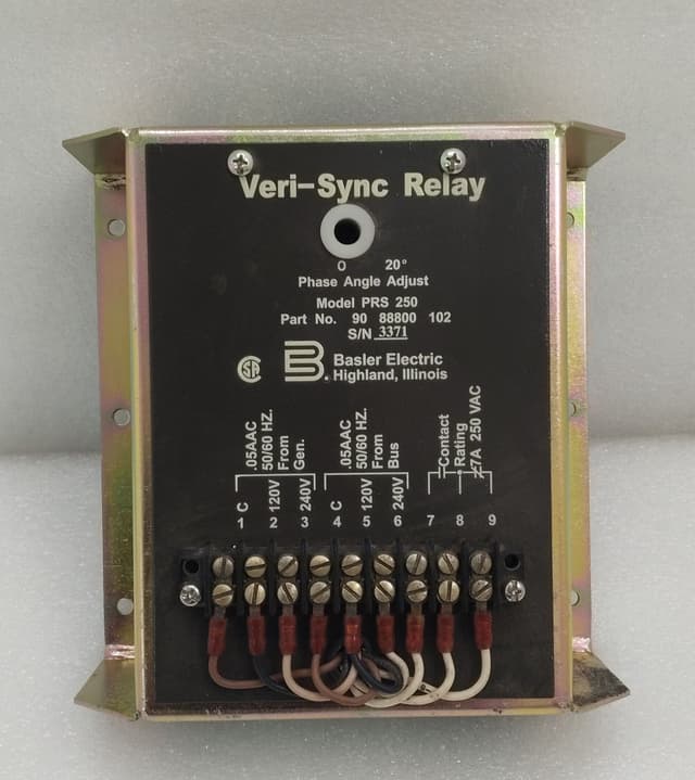 Basler Electric 90 88800 102 Model PRS 250 Veri-Sync Relay 9088800102 PRS250