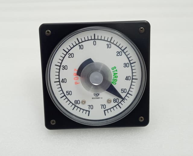 KURAMOTO Rudder Angle Indicator 70-0-70 Port-Starbd with TAMAGAWA TS4E12 Sync Motor