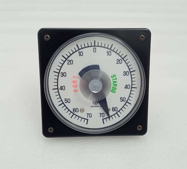 KURAMOTO Rudder Angle Indicator 70-0-70 Port-Starbd with TAMAGAWA TS4E12 Sync Motor