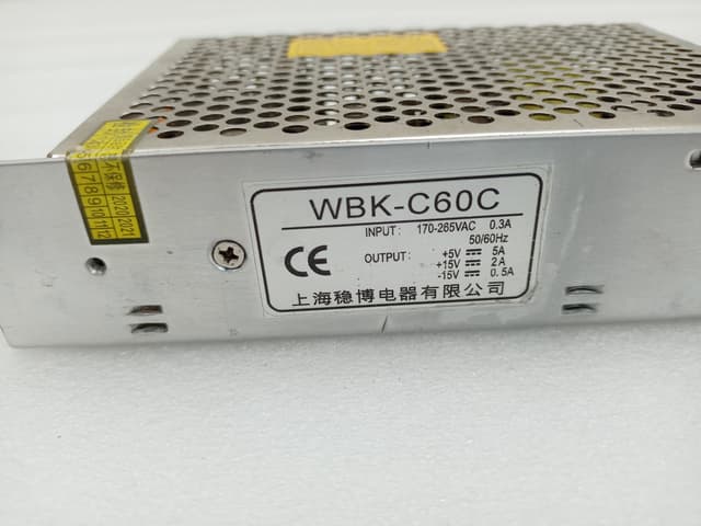 Shanghai Wenbo WBK-C60C Triple Output SMPS Power Supply +5V 5A/+15V 2A/-15V 0.5A