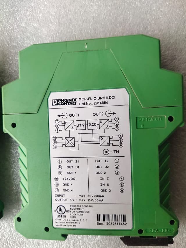 Phoenix Contact MRC-FL-C-2UI-DCI / Signal Conditioner / MCR signal multiplier
