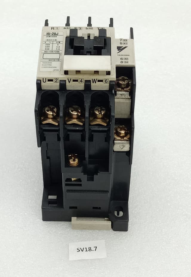 Yaskawa HI-20J Magnetic Contactor JEM 1038 3-Pole 35A 7.5kW Motor Starter 15HP