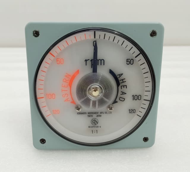 KURAMOTO Instrument 876128-4 RPM Indicator 1:1 Ahead 120-0-120 Astern / Japan #2