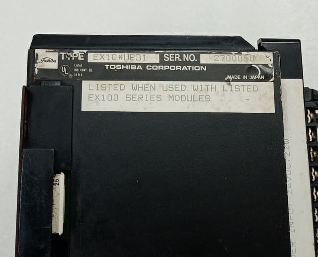 Toshiba Series EX100 Modules with EX10*UBB1 Rack 6 modules - PS2-2 1pc, RO61 5pc