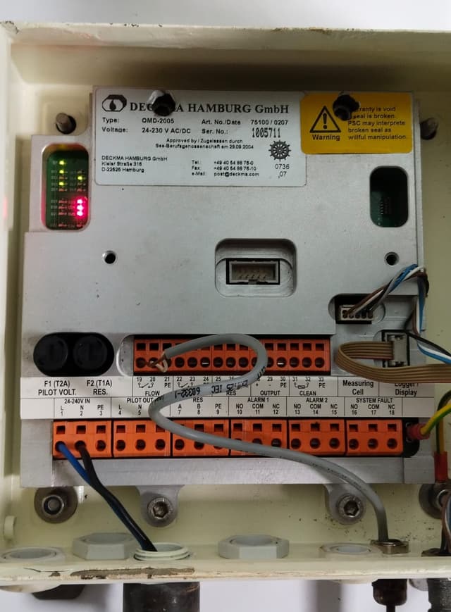 Deckma OMD-2005 Oil Content Meter / Bilge Alarm Monitor / Measuring Cell