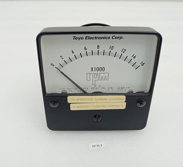 Toyo Electronics 0-16 x1000 RPM Meter DGf-110 w/ FVC-16SN HIGH SPEED TACHOMETER