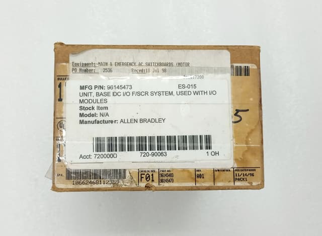 Allen-Bradley 1794-TB3/A Terminal Block, Part Number 96145473 Unit, Base DC I/O F/SCR System, Used With I/O Moules