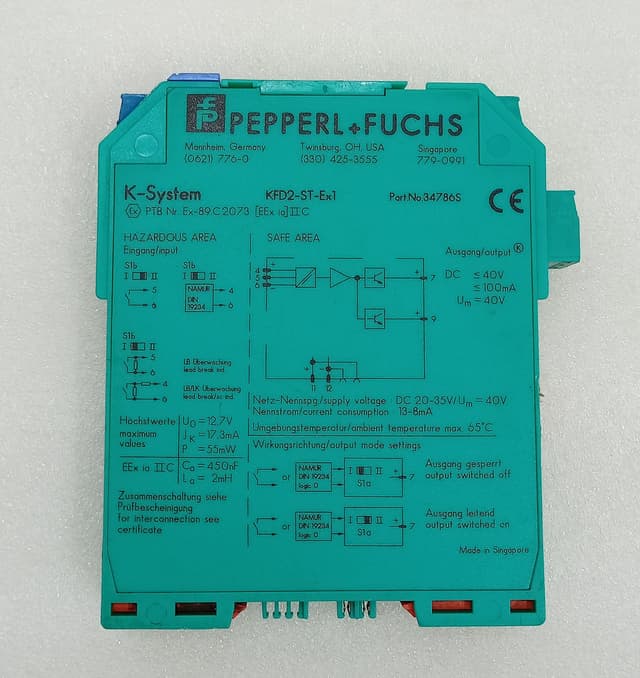 Pepperl+Fuchs KFD2-ST-Ex1 Isolation Amplifier 34786S 40V DC 100mA