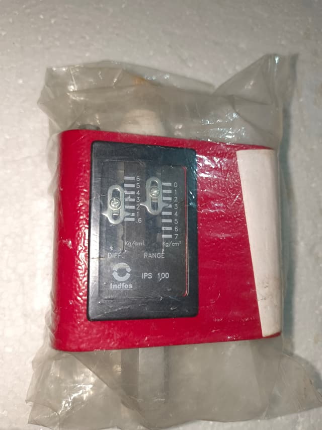 Indfos IPS 100 Industrial Pressure Switch Range 0 – 7 kg/cm2 Diff. 0.6 – 6 kg/cm 2