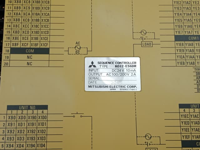 Mitsubishi K0J2-E56DR MELSEC-K series Sequence Controller In24VDC Out100200VAC