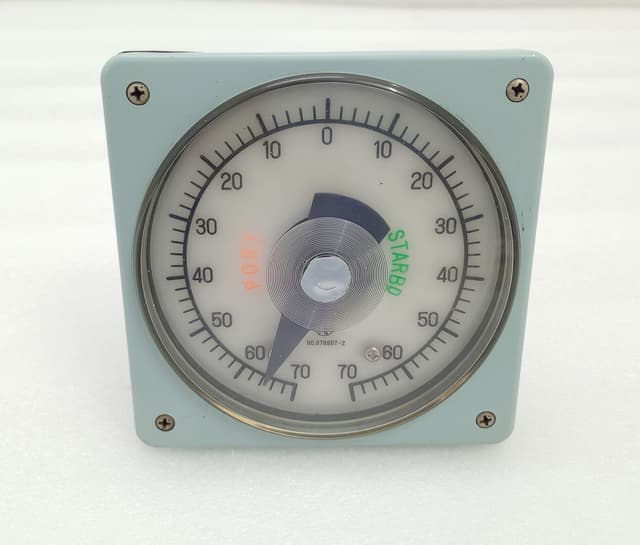 KURAMOTO Rudder Angle Indicator 70-0-70 Port/Starbd w TAMAGAWA TS4E12 Sync Motor KURAMOTO INSTRUMENT Marine Rudder Angle Indicator 70-0-70 Port/Starboard Marine Rudder Angle Indicator (RAI) KURAMOTO INSTRUMENT Marine Rudder Angle Indicator 70-0-70 Port/Starboard NO.876957-3 Vintage Marine Ship Gauge Synchro Dial / Kuramoto Tamagawa Seiki Indicator For sale is a genuine, high-grade Kuramoto Instrument Manufacturing Co., Ltd. Marine Rudder Angle Indicator loop dial face. This Japanese legacy navigation instrument features an expanded 70-0-70 degree scale for both Port (Red) and Starboard (Green) rudder position tracking. TAMAGAWA SEIKI TS4E12 Marine Synchro Rudder Angle Indicator Kuramoto 220V 70-0-70 Kuramoto Marine Rudder Gauge Meter TS4E12 Tamagawa Seiki Synchro Motor