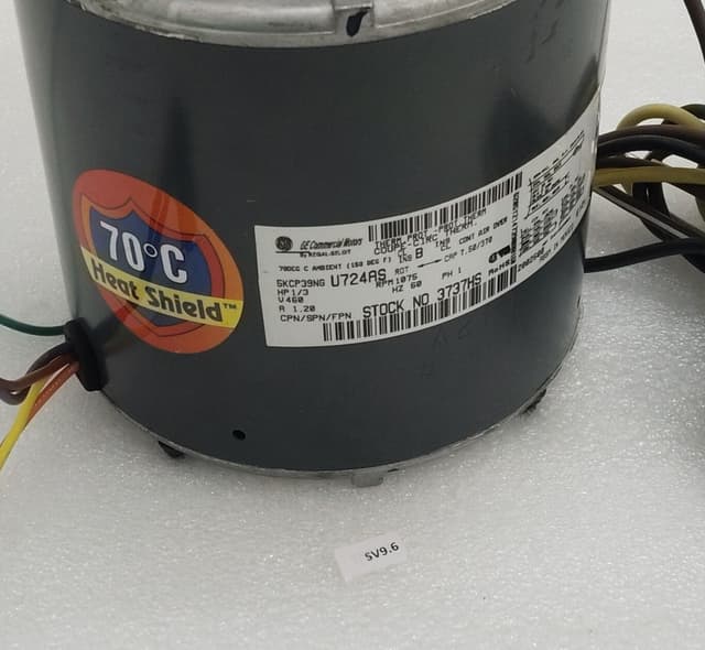 GE 5KCP39NG U724AS Motor 1/3 HP 1035 RPM / 5KCP39NGU724AS / 70 C (150 F) Ambient