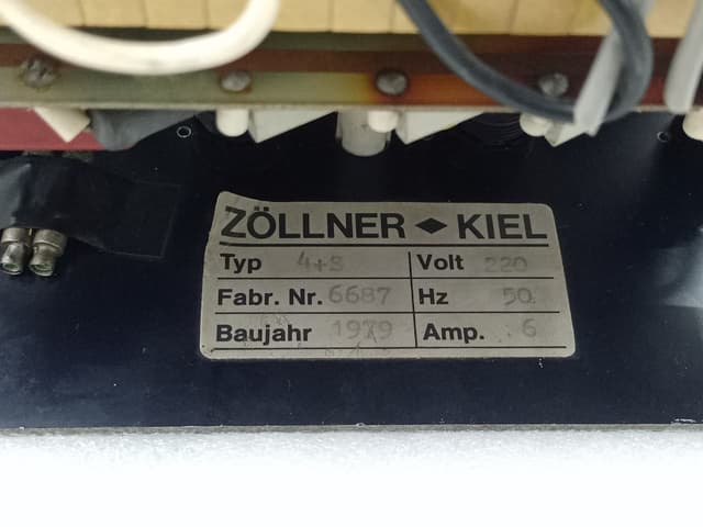 Zöllner 4+S Signal-Automat DHI 05/01/2 AMö/77 Automatic Signal Control | Type 4+S 220v 50Hz 6A