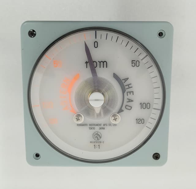 KURAMOTO Instrument 876128-2 RPM Indicator 1:1 Ahead 120-0-120 Astern / Japan #3