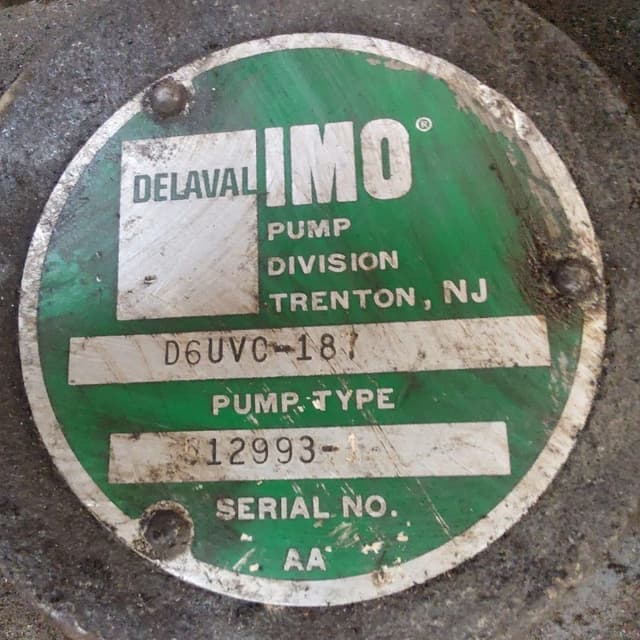 Delaval D6UVC - 18 IMO Pump