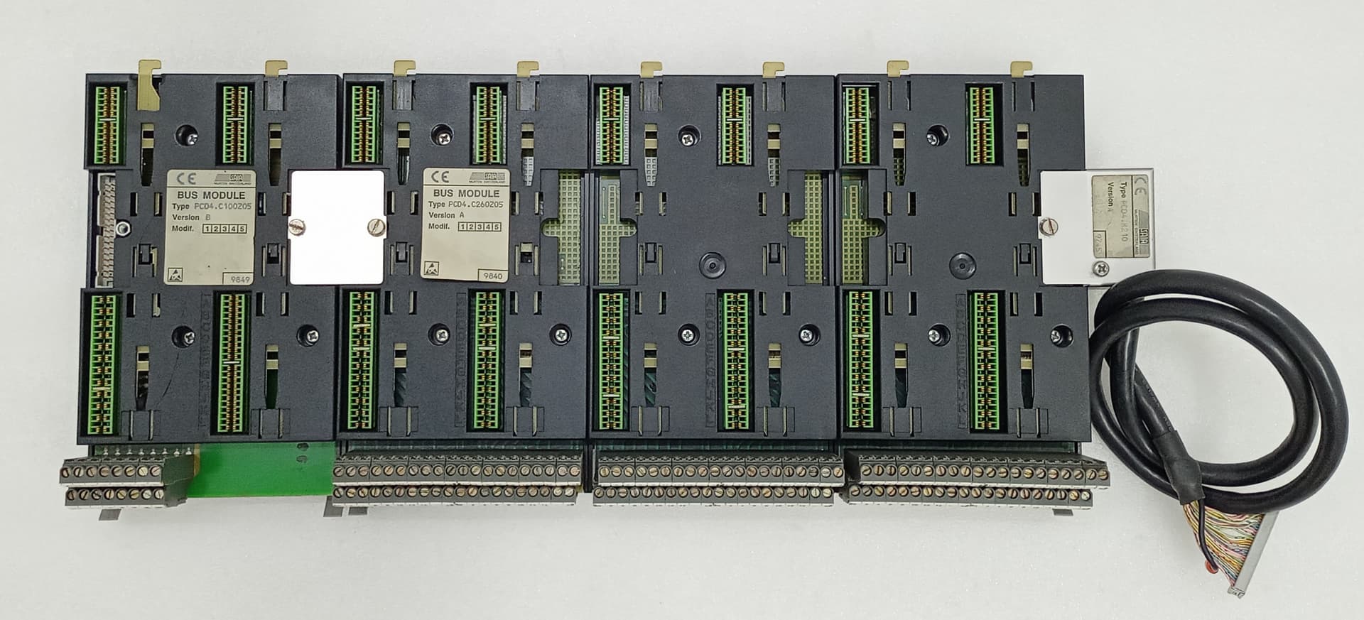 Saia PCD4 Backplane Assembly: PCD4.C100Z05 Ver B + PCD4.C260Z05 Ver A + PCD4.K21