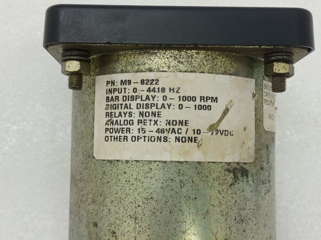 Weschler M9-8222 RPM Meter Digital Display 0-1000 Bar Display 0-1000 RPM