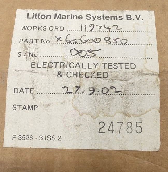 Sperry Marine X65600850 PCB / Processor Board Assy. No. X65600850 Rev 119742/005