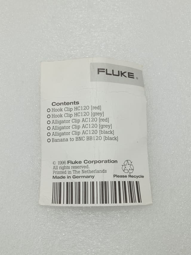 Genuine Fluke 99B ScopeMeter Carry Case + Charger + Test Leads & Accessories Kit