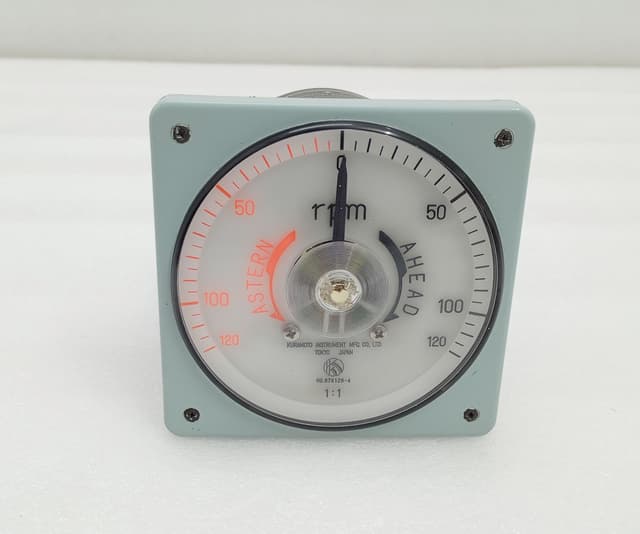 KURAMOTO Instrument 876128-4 RPM Indicator 1:1 Ahead 120-0-120 Astern / Japan #2