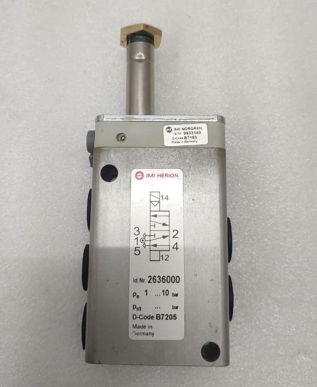 IMI Norgren Herion 2636000 Pneumatic Solenoid Valve 5/2 Way 1 - 10 bar