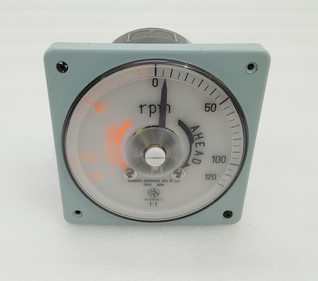 KURAMOTO Instrument 876128-2 RPM Indicator 1:1 Ahead 120-0-120 Astern / Japan #3