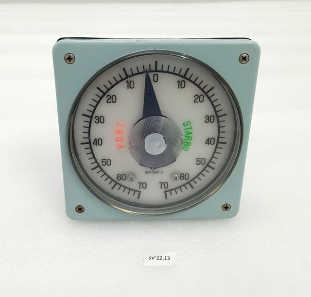 KURAMOTO Rudder Angle Indicator 70-0-70 Port/Starbd w TAMAGAWA TS4E12 Sync Motor