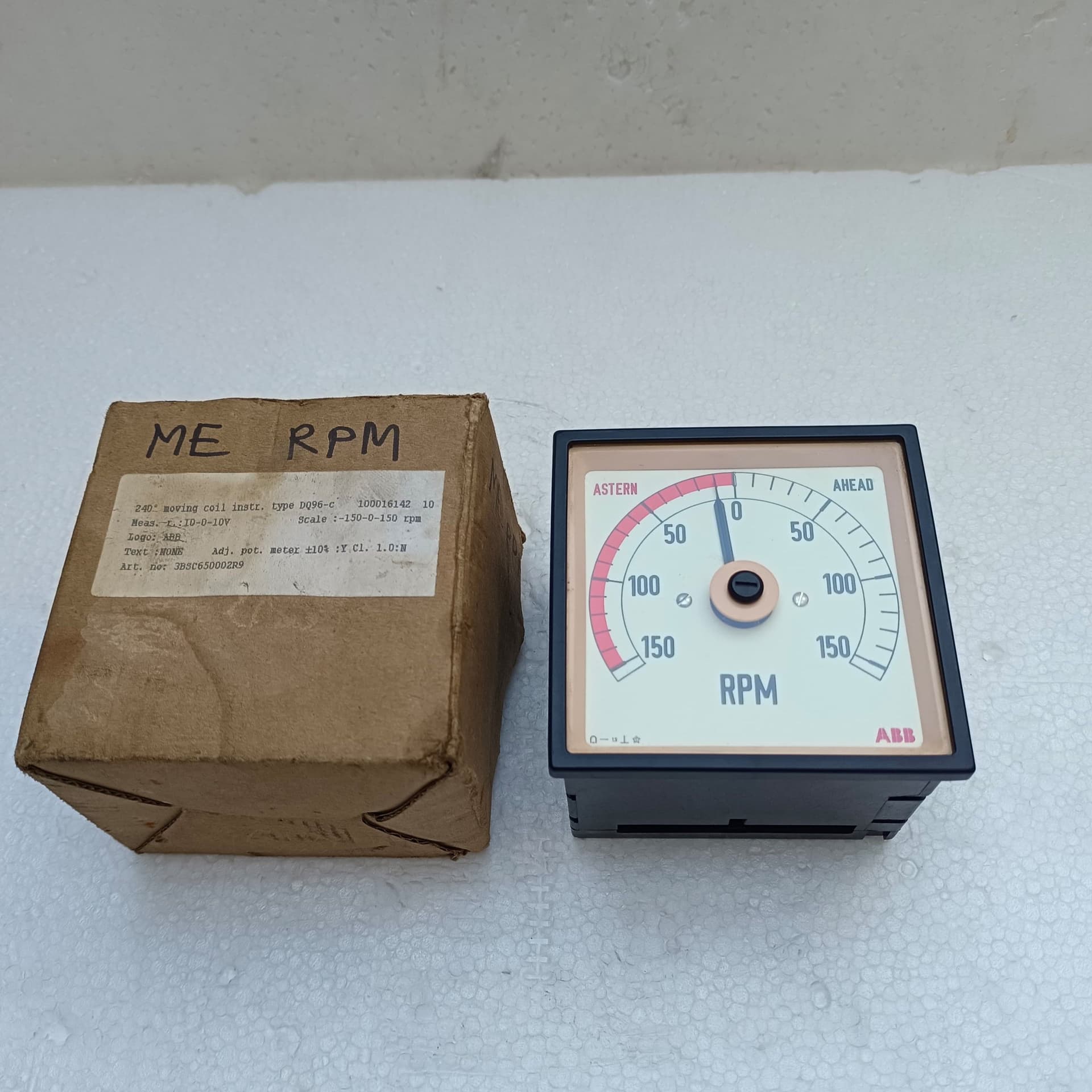 ABB Rpm Meter Type D096 – C | - 150 to +150 | 1DD16142 10 |3BSC65DDD2R9