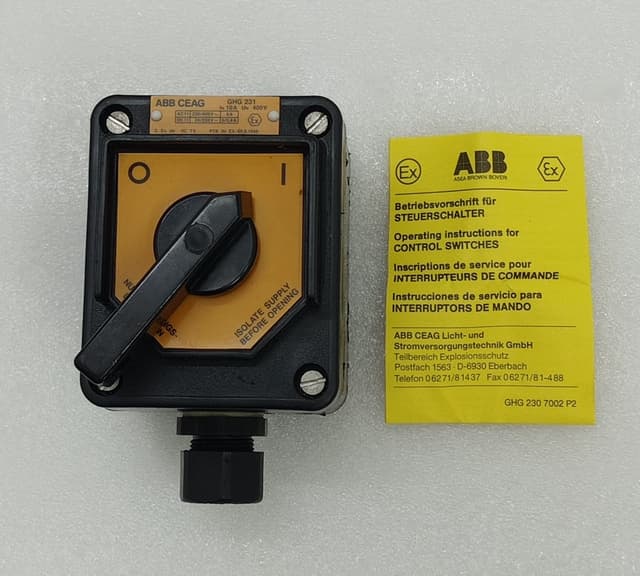 ABB CEAG GHG 231 Control Switch / ABB GHG2386065 / GHG 231 6065 V 0000 / New