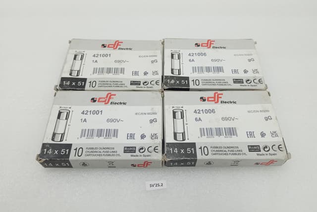 DF Electric Fuse 420001 1A , 420006 6A 690V Pack of 10