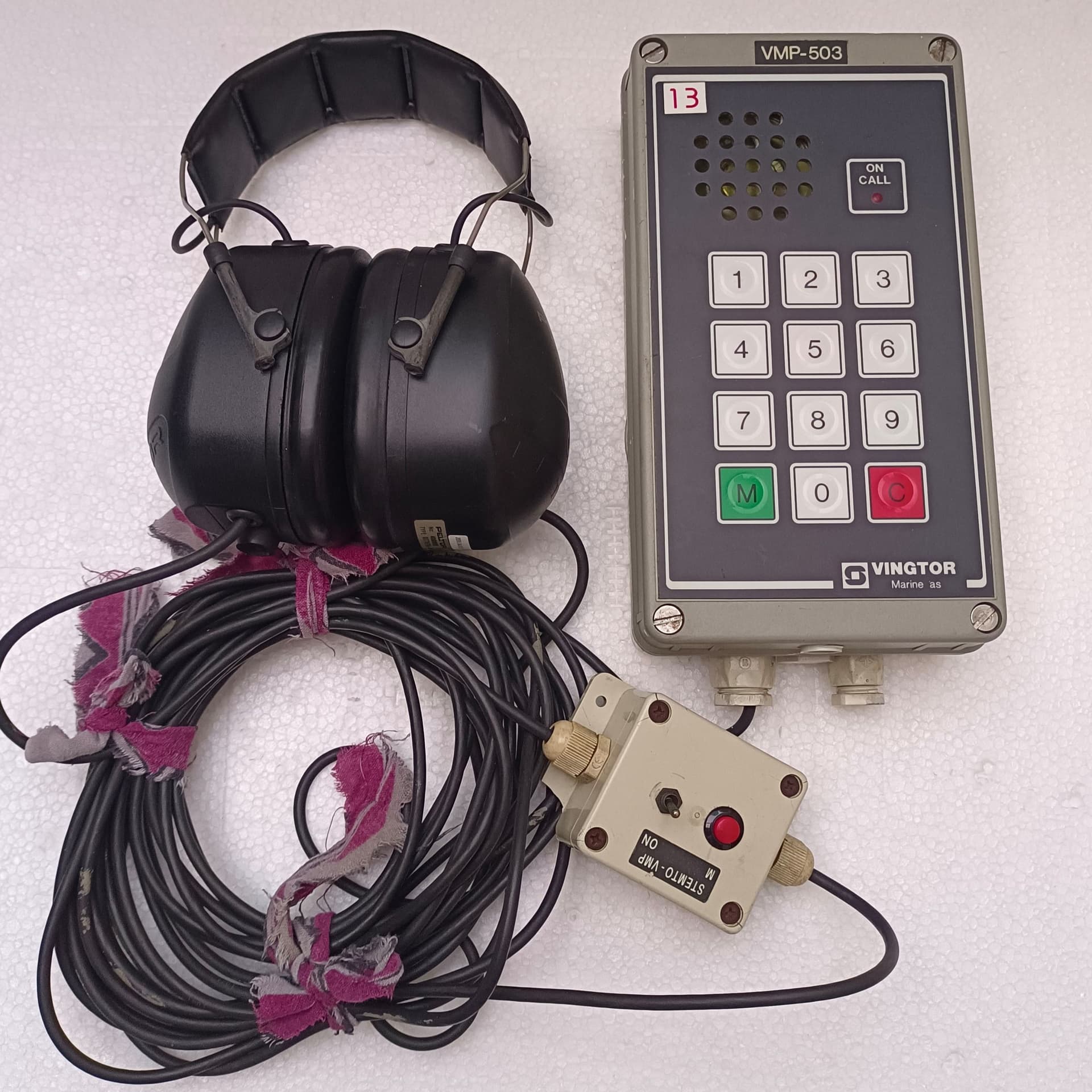 3M Peltor MT7H79A-09 Headset with Vingtor Marine Stemto VMP – 503 Main Station