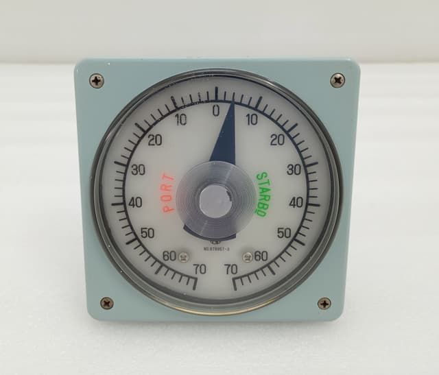 KURAMOTO Rudder Angle Indicator 70-0-70 Port/Starbd w TAMAGAWA TS4E12 Sync Motor