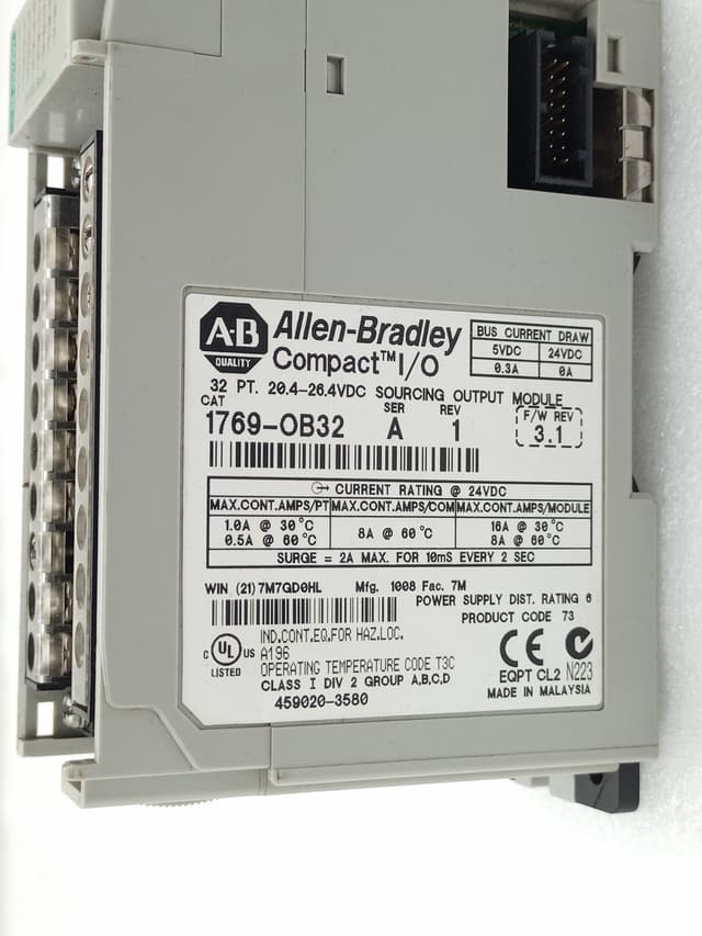 Allen-Bradley Compact™ I/O cat 1769-OB32 ser A rev 1 | 32 point 20.4 - 26.4 VDC | Sourcing Output Module