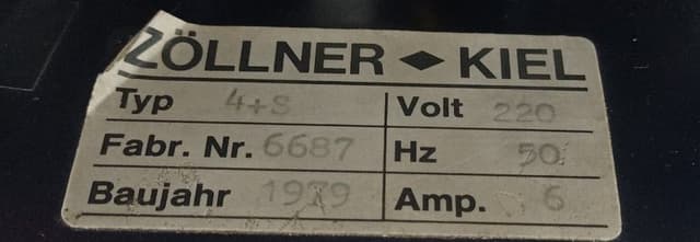 Zöllner 4+S Signal-Automat DHI 05/01/2 AMö/77 Automatic Signal Control | Type 4+S 220v 50Hz 6A